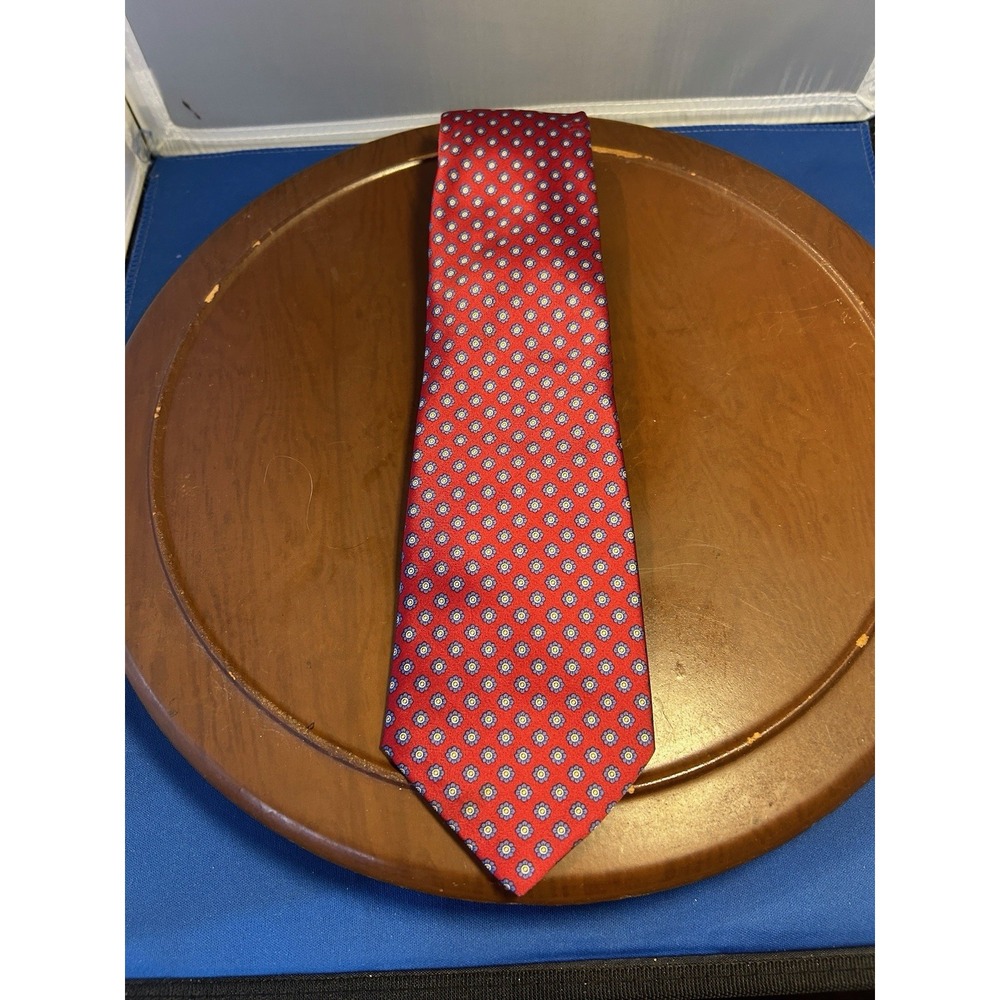 Sears Men's Store‎ Red Power Tie Blue Floral Necktie